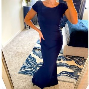 David’s Bridal Navy Gown